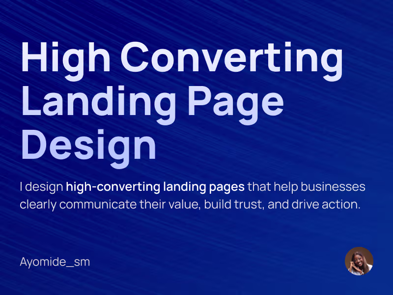 Cover image for Landing Page Design