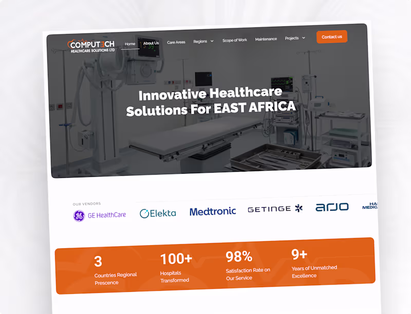 Cover image for Responsive Website Design for Computech Healthcare