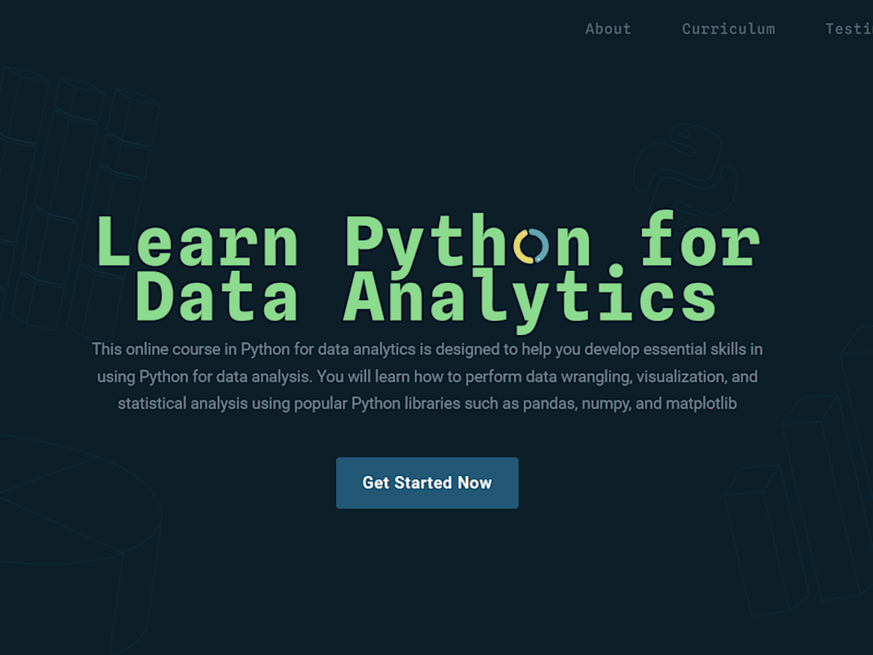 Cover image for Python for Data Analytics Online Course
