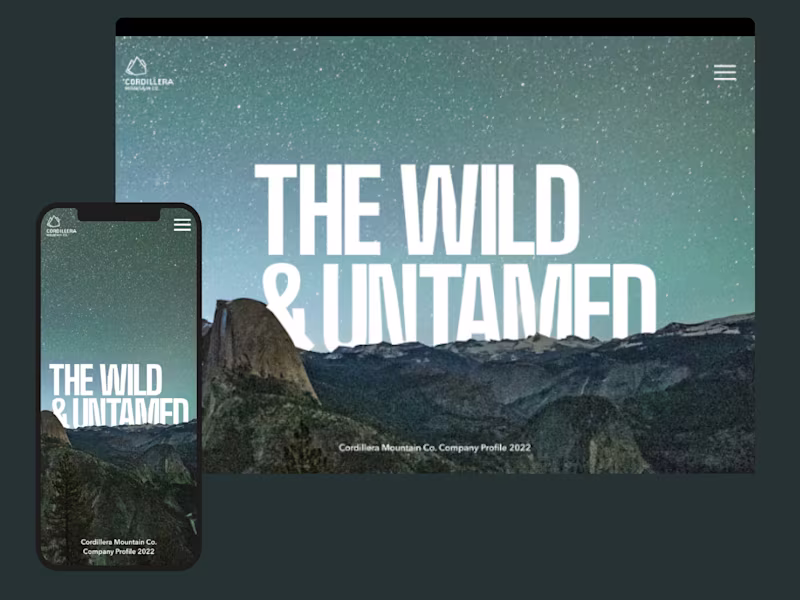 Cover image for Responsive Website — Cordillera Mountain Co