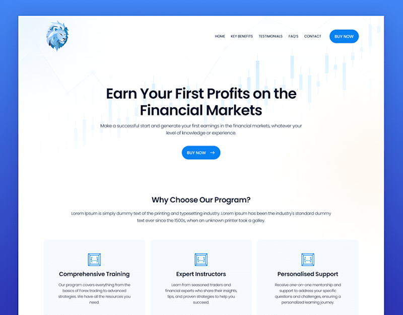 Cover image for Forex Landing Page Design 