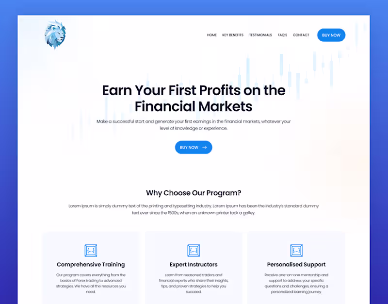 Cover image for Forex Landing Page Design 