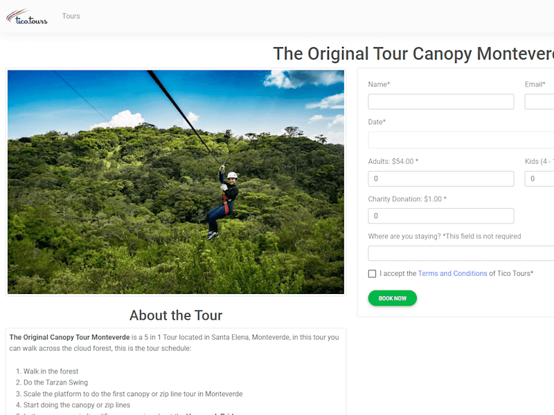 Cover image for Tours in Costa Rica - Tico Tours