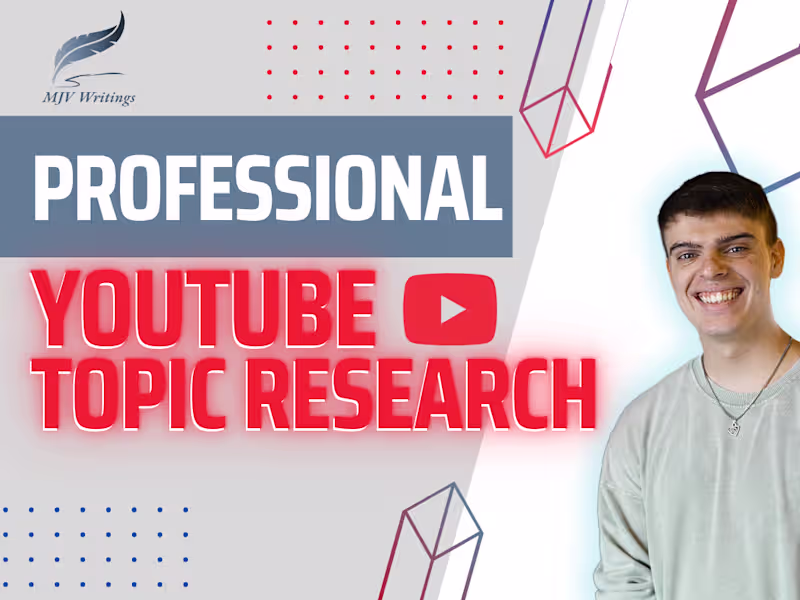 Cover image for Topic research for 10 minute video.