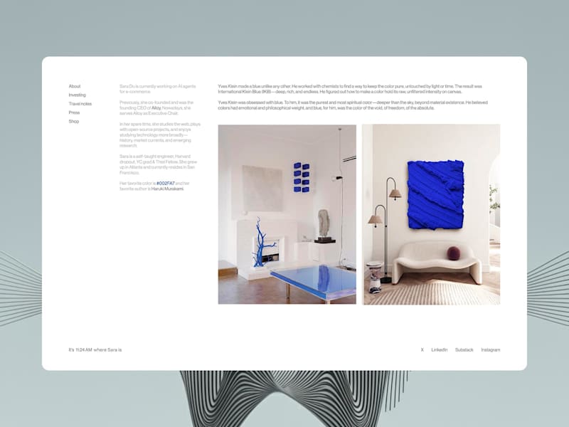 Cover image for Sara Du - Personal website