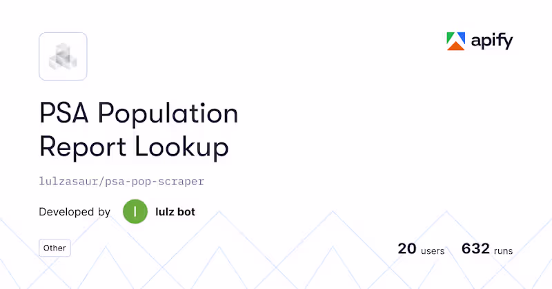 Cover image for PSA Card Population Analysis Tool