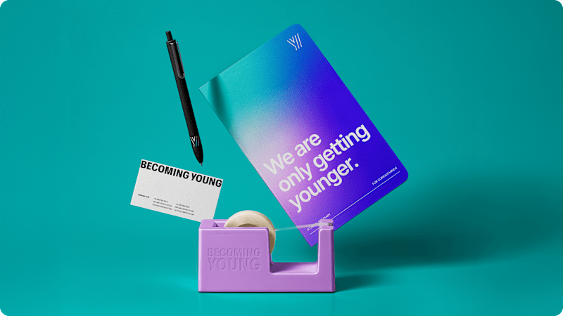 Cover image for Becoming Young | Branding