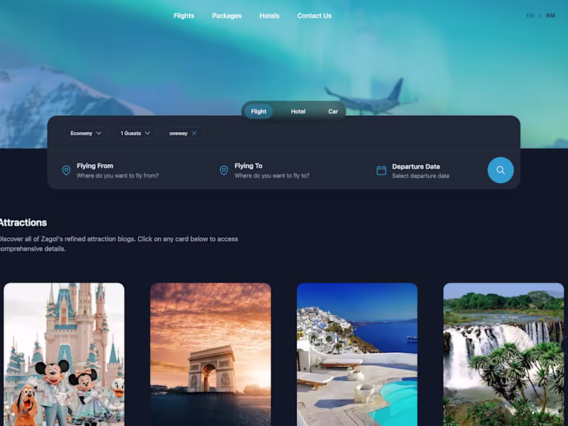 Cover image for Zagol Tourism Website