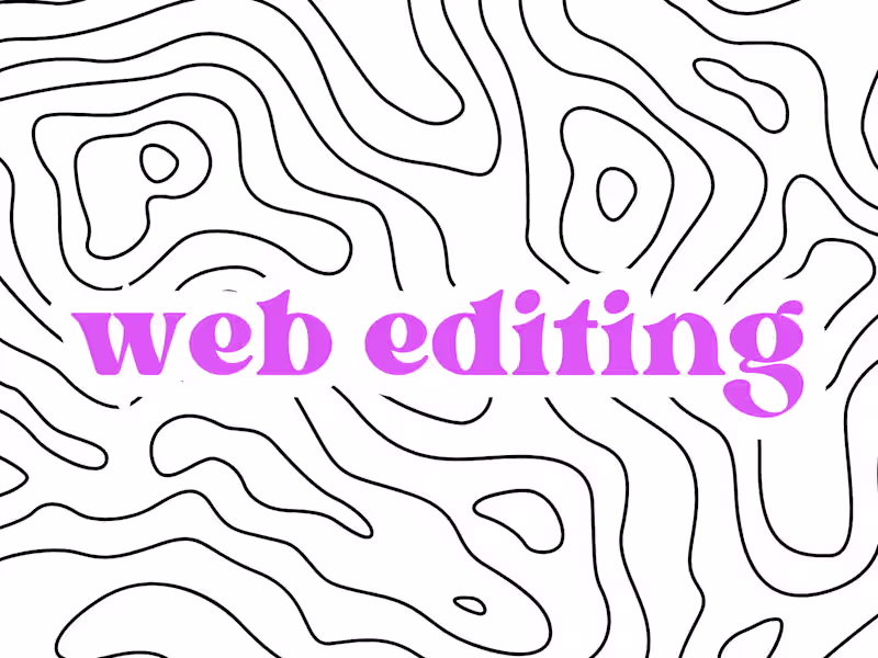 Cover image for Website Design/Editing