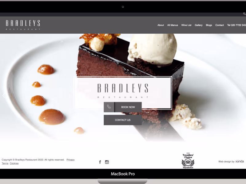 Cover image for Bradley’s - Restaurant (WordPress Development)