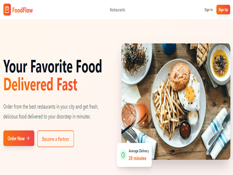 Cover image for FoodFlow Website Development