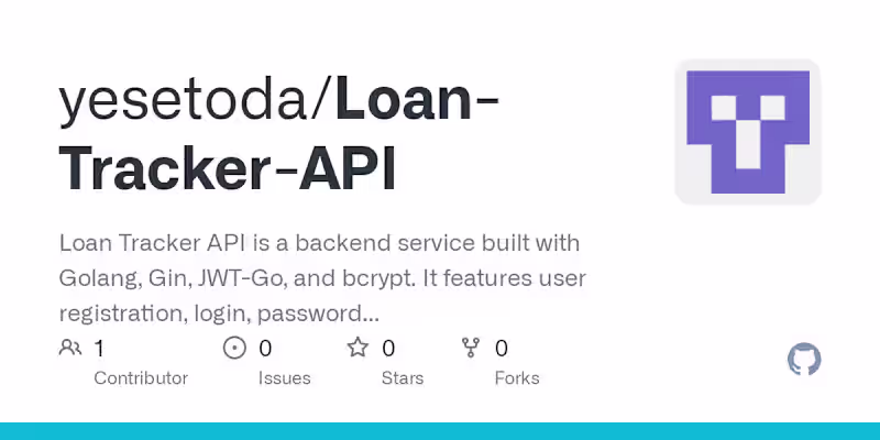 Cover image for yesetoda/Loan-Tracker-API