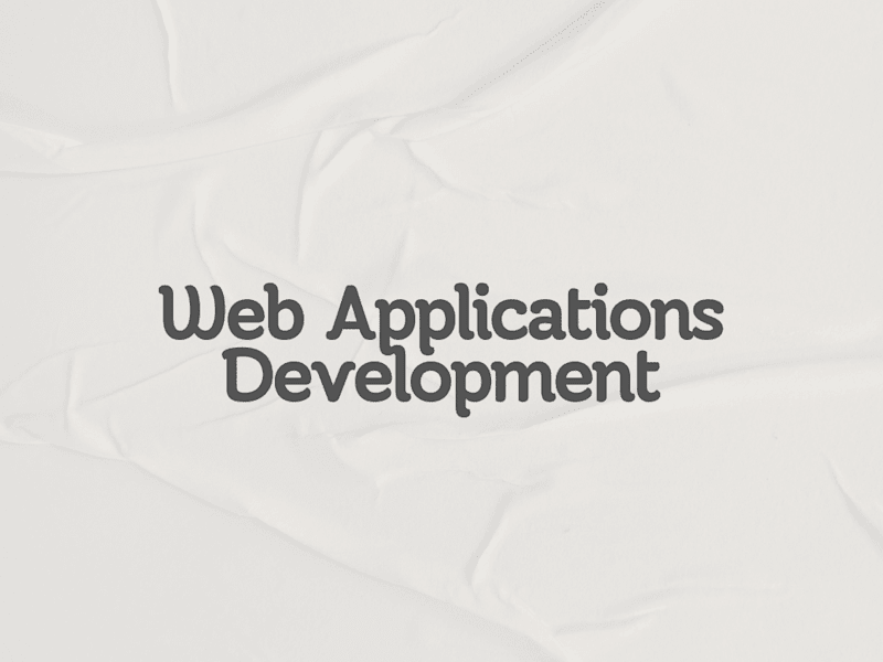 Cover image for Web Applications Development