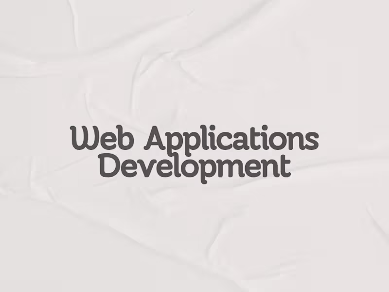 Cover image for Web Applications Development