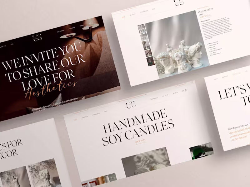Cover image for Candle Brand Website | Visual Identity & UX/UI