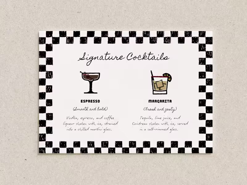 Cover image for Event Drink Menu