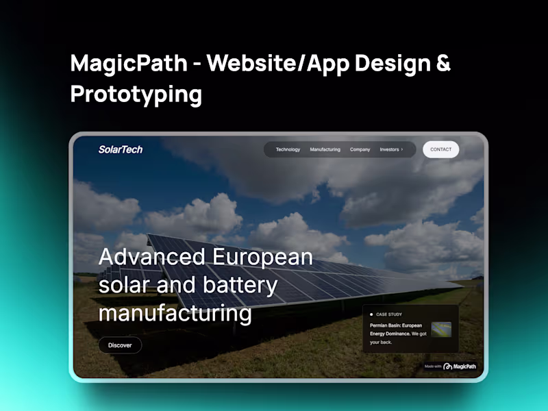 Cover image for MagicPath - Website & App Prototyping and Design