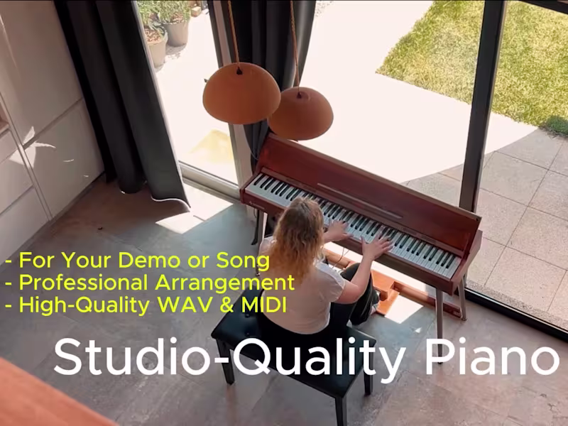 Cover image for Custom Piano Accompaniment and Instrumental Backing