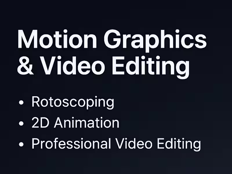 Cover image for YouTube, Instagram & Commercial Video Editing