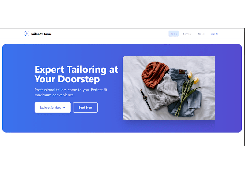 Cover image for Doorstep Tailoring Web Application Development