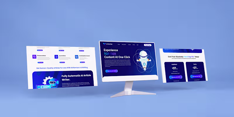 Cover image for AI website Writomize :: Behance