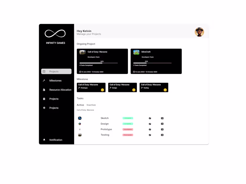 Cover image for Game company dashboard