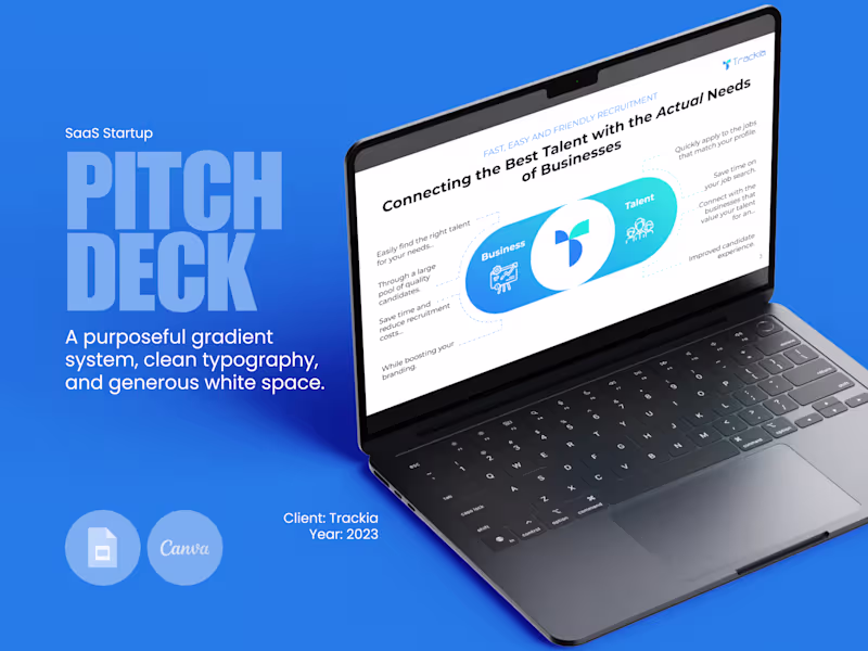 Cover image for Investor Pitch Deck for Trackia