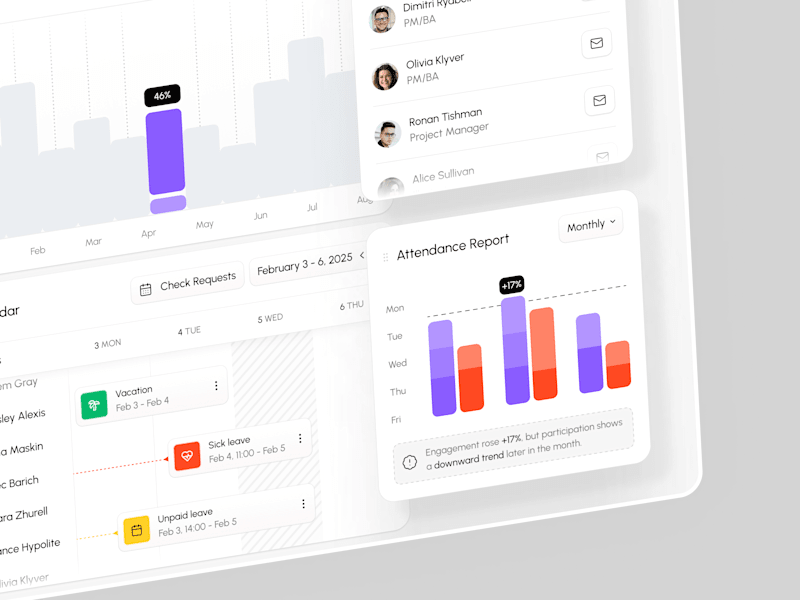 Cover image for HR Platform – Light Mode UI for Team Management