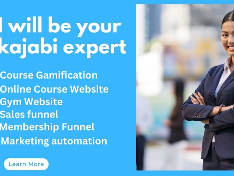 Cover image for I will setup your website, sales funnel, and courses  on kajabi