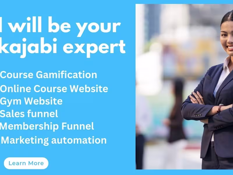 Cover image for I will setup your website, sales funnel, and courses  on kajabi