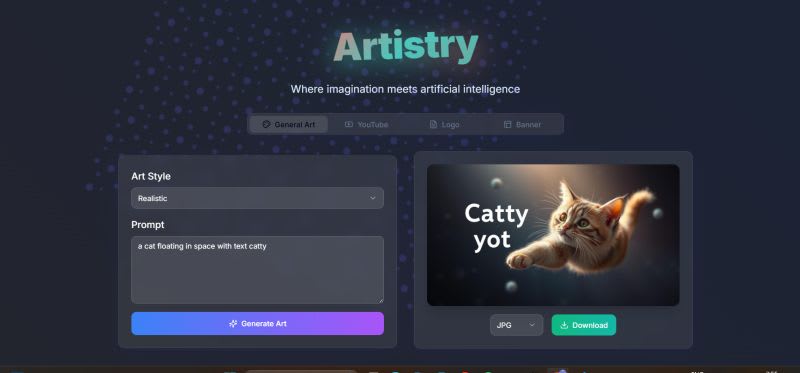 Cover image for Artistry: AI-Generated Art Platform Development