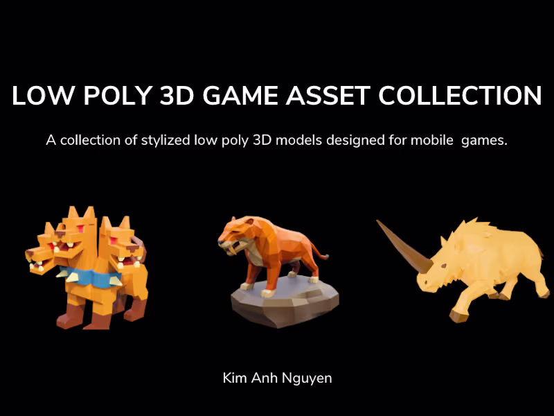Cover image for Low poly 3d models, assets for games
