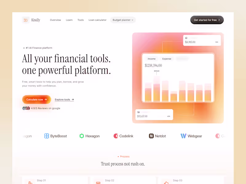 Cover image for Kindly – Finance Platform Website