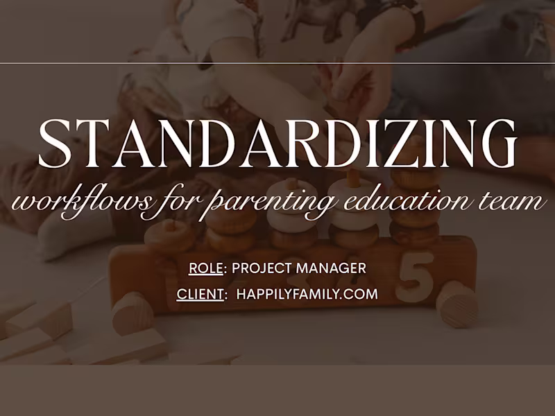 Cover image for Creating Structure & Flow for a Parenting Education Company