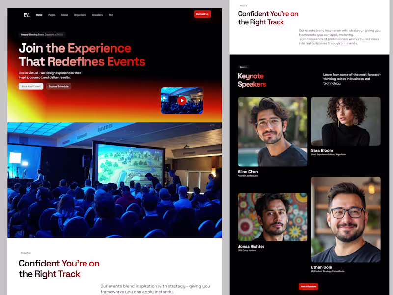 Cover image for Event, Conference Website Design