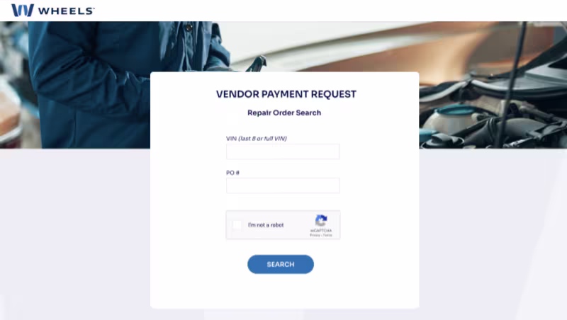 Cover image for Vendor Payment Portal - Wheels
