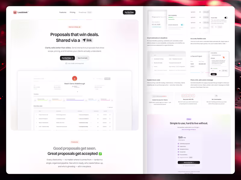 Cover image for Just soft launched leadsleek.com (http://leadsleek.com) — a ...