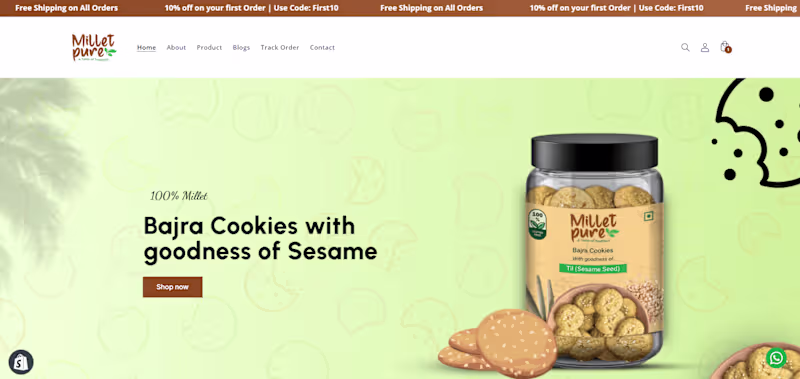Cover image for Millet Pure Website