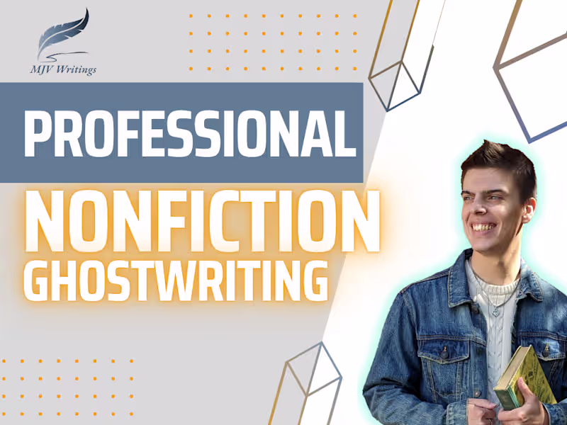 Cover image for I will write your nonfiction, memoir, or self help book.