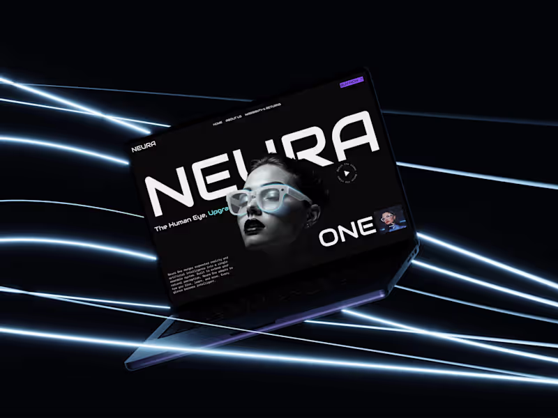 Cover image for Neura One Smart Glasses Landing Page Design