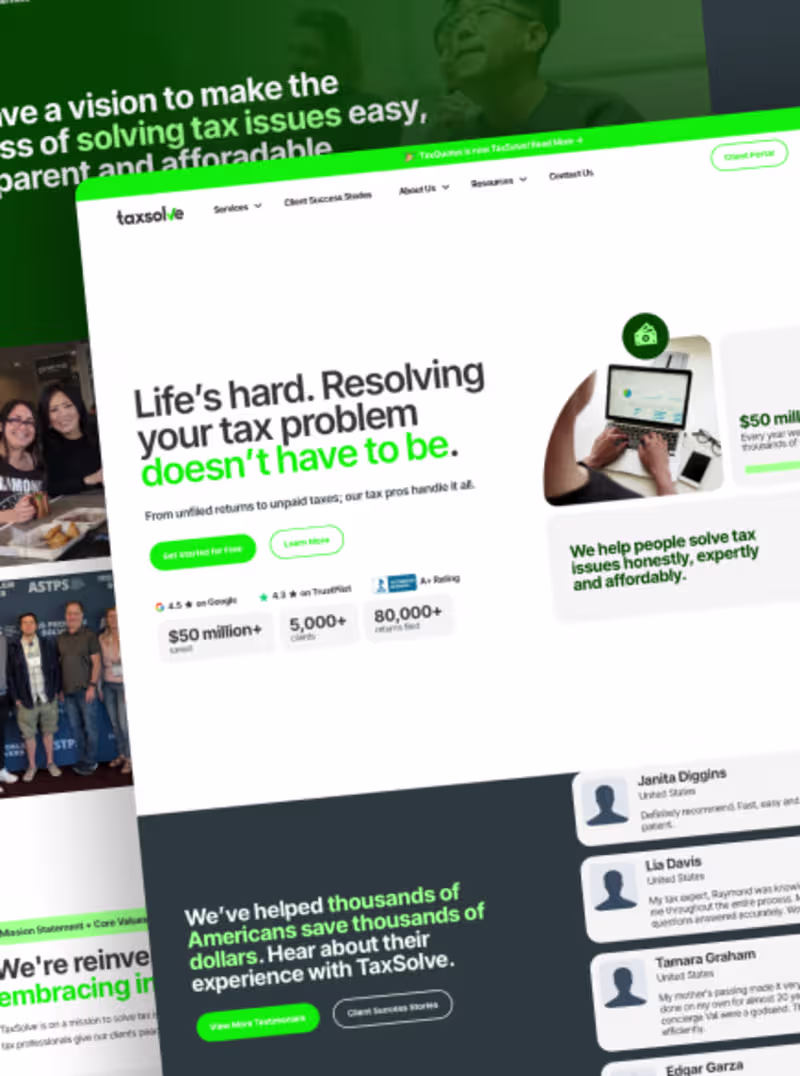 Cover image for Re-brand complete for TaxQuotes->TaxSolve Bold and bright co...