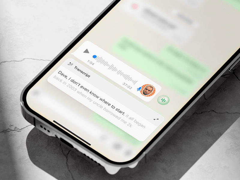 Cover image for AI Voice-to-Text for WhatsApp :: Behance