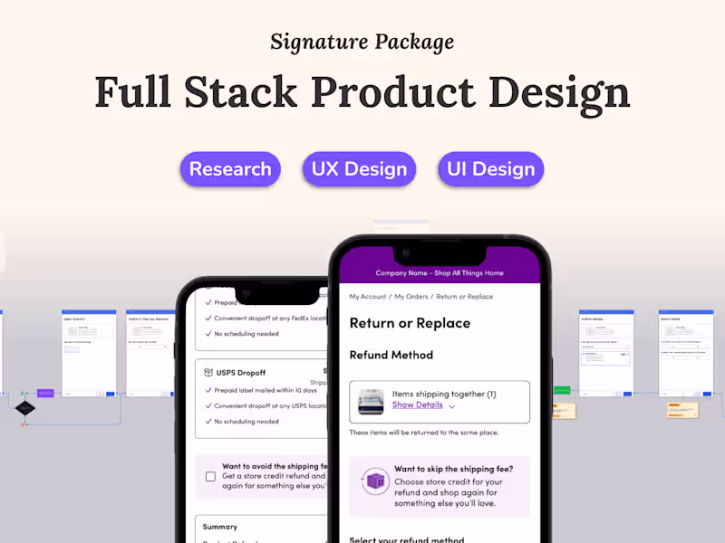 Cover image for ✨ Full Stack Product Design • E2E • Web, Mobile App