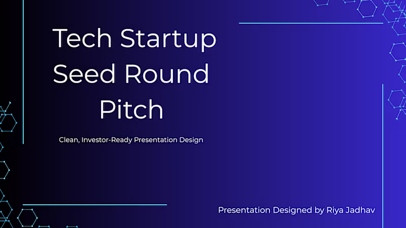 Cover image for Clean and professional startup pitch