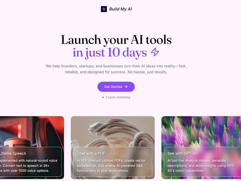 Cover image for AI Tool + Landing Page