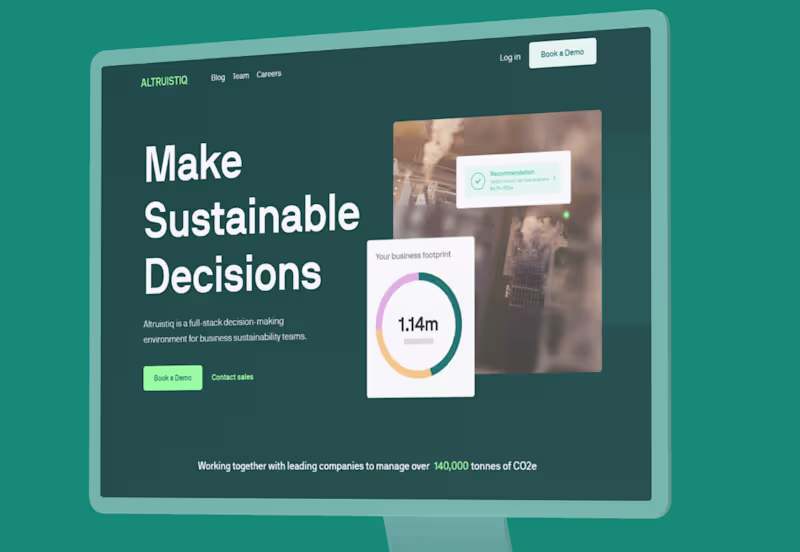 Cover image for An environmental tech company reducing Co2 worldwide