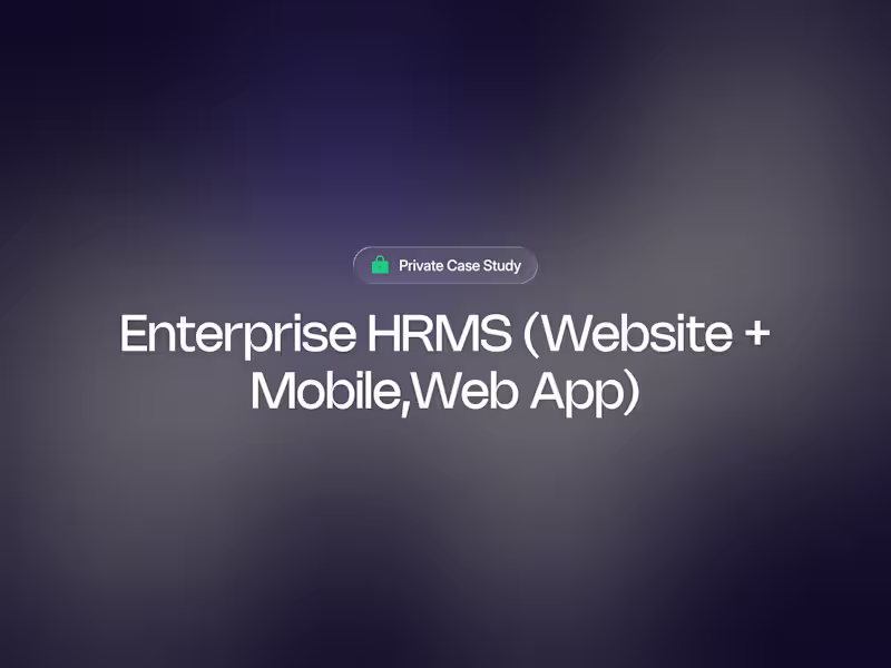Cover image for Enterprise HR Platform Web and Mobile Overhaul