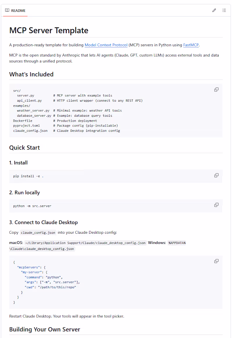 Cover image for My MCP Server Template