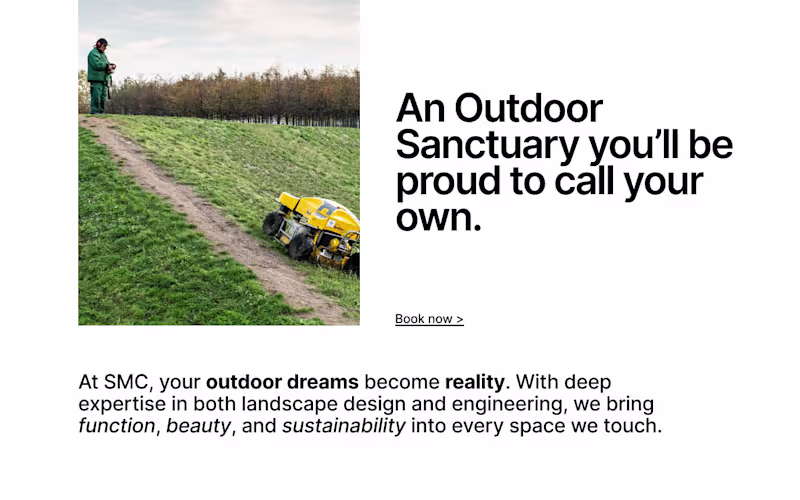 Cover image for Cultivated Simplicity for a high-end Landscaping business.