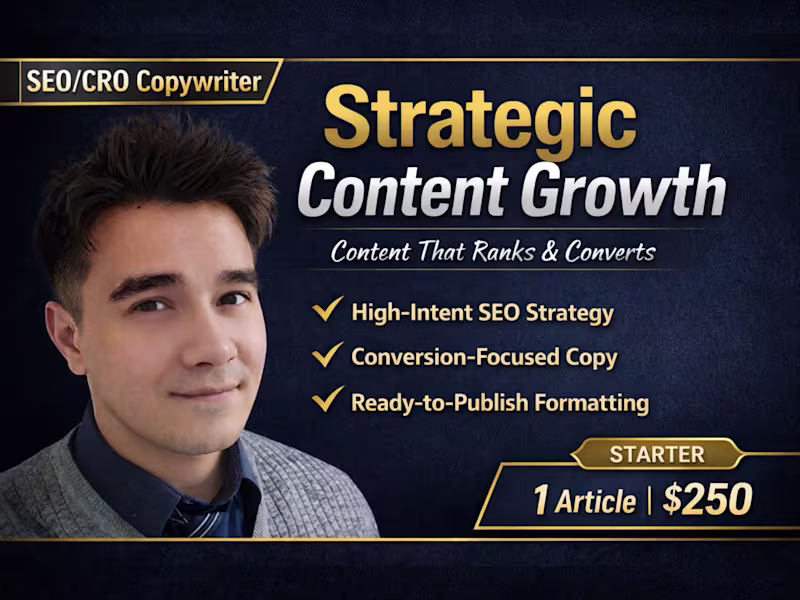 Cover image for Starter: High-Intent SEO Blog (1 Article)